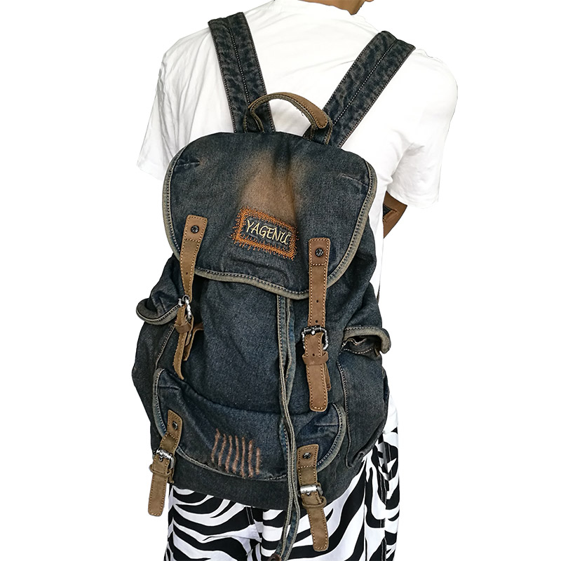 Retro Canvas Leather Double Sh - đánh giá và giá Canvas Backpack Casual